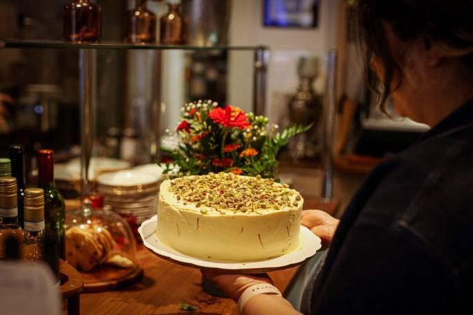 Hani with Saffron Pistachio Cake